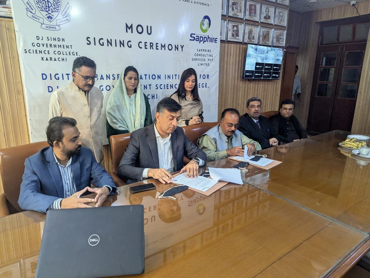 Signing Ceremony for MoU between DJ Sindh Government Science College, Karachi and Sapphire Consulting Services