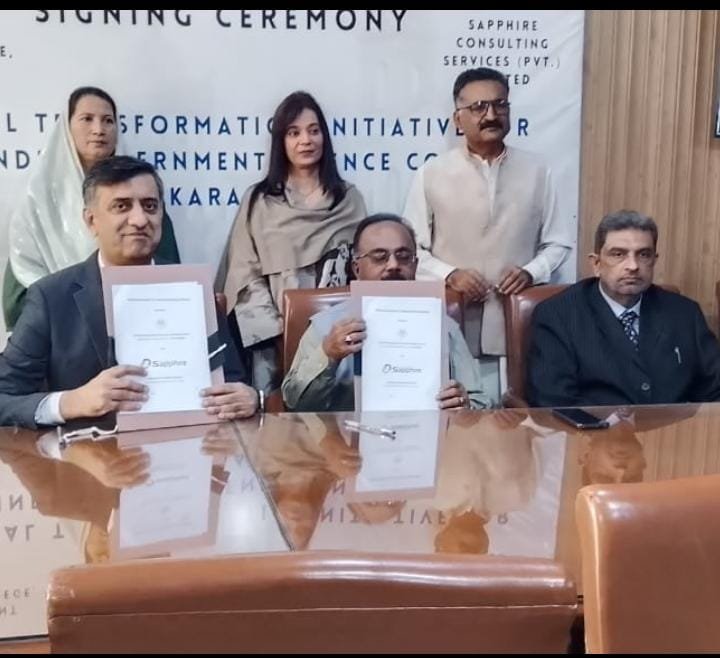 Signing Ceremony for MoU between DJ Sindh Government Science College, Karachi and Sapphire Consulting Services